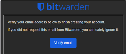 Weryfikacja adresu e-mail - Bitwarden
